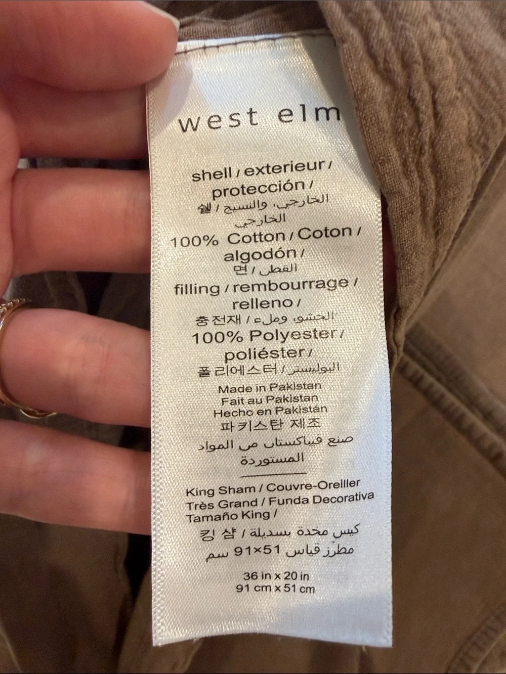 West Elm King Mauve Velvet Shams NWOT